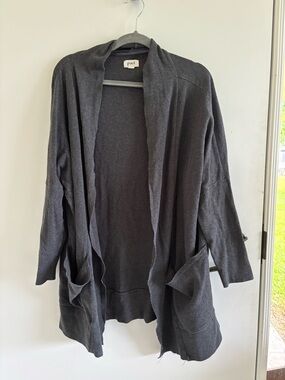 Pact organic cotton open front long lined cardigan L/XL